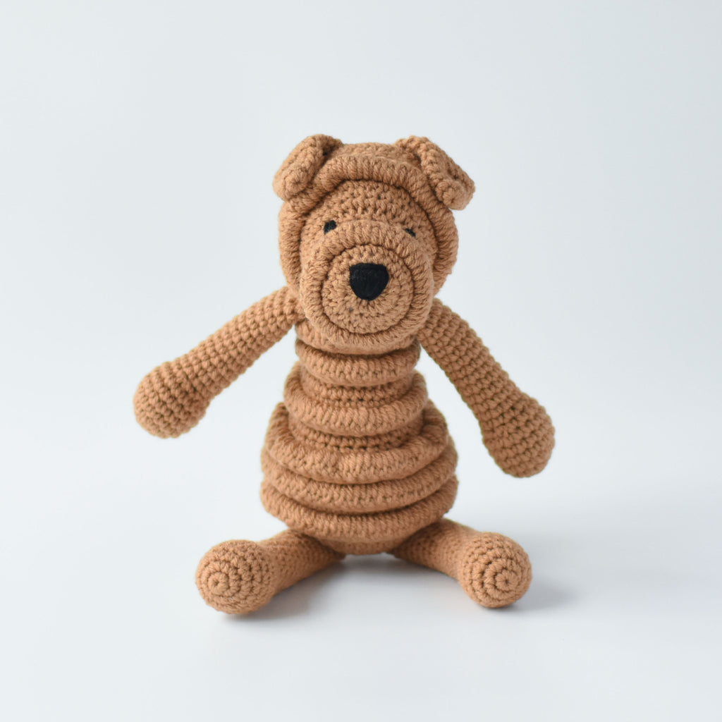 Finished Shar Pei Crochet Dog Gift - Shar Pei Puppy Amigurumi Toy - Dog Lover Gift