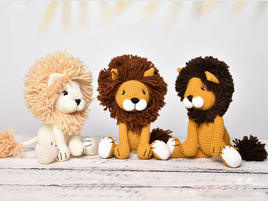 Handmade Lion Stuffed Crochet Toys - The Perfect Gift Idea for Animal Lovers