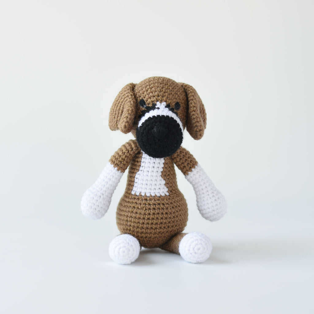 Crochet Boxer Dog Stuffed Toy - Boxer Amigurumi Puppy - Dog Lover Amigurumi Gift