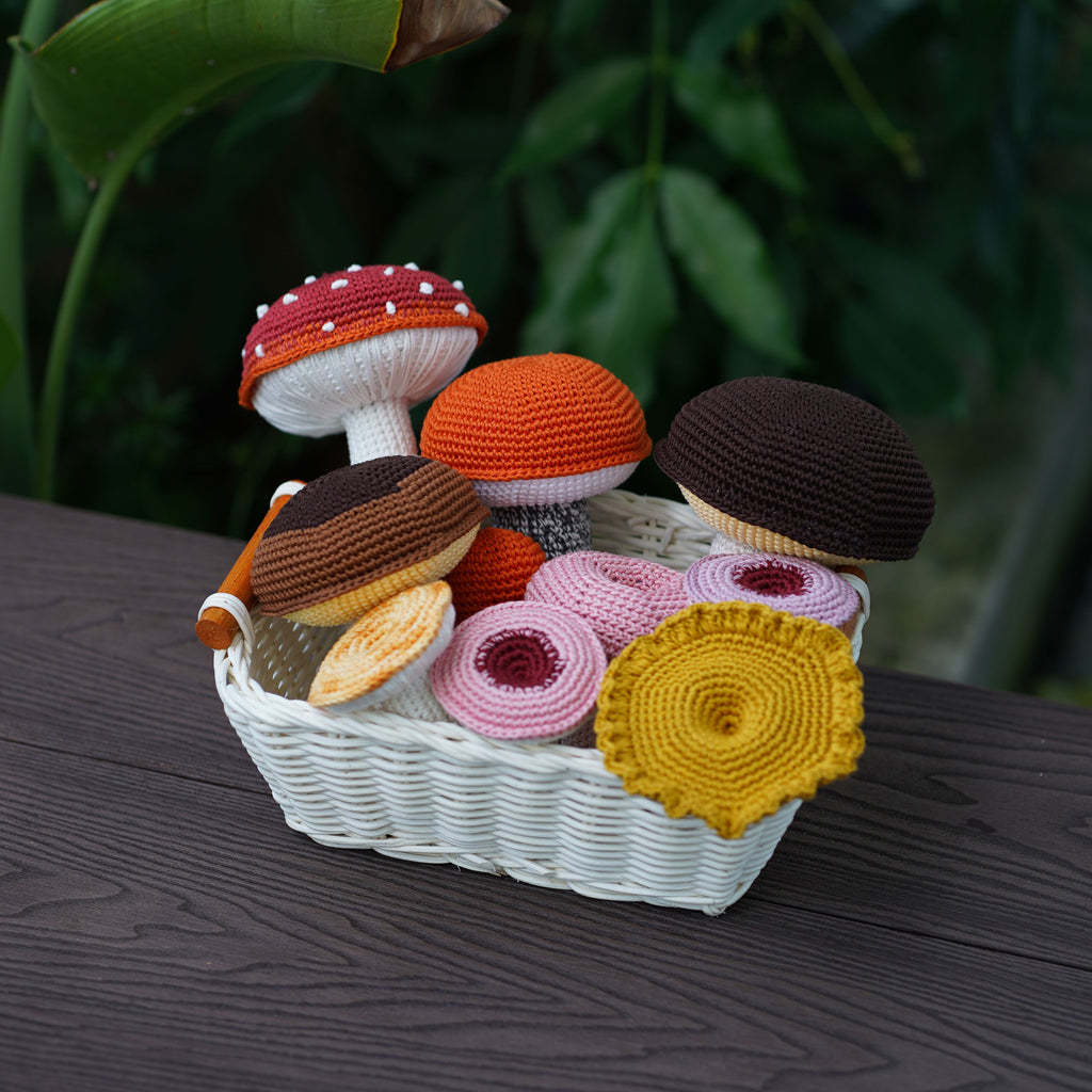 Crochet Mushroom - Plush mushroom toy - Decoration kid room - Handmade stuffed mushroom - Mushroom Gift Set