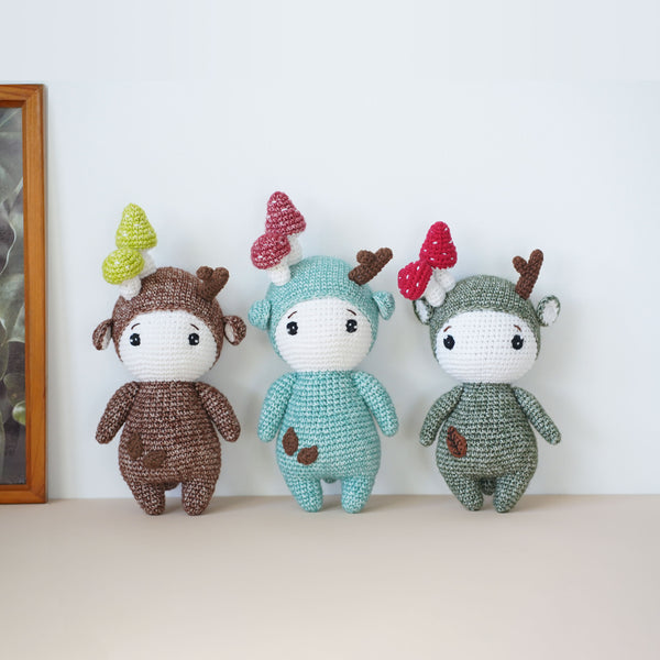 Mushroom Crochet, Amigurumi Stuff Mushroom Doll, Stuff Doll Handmade