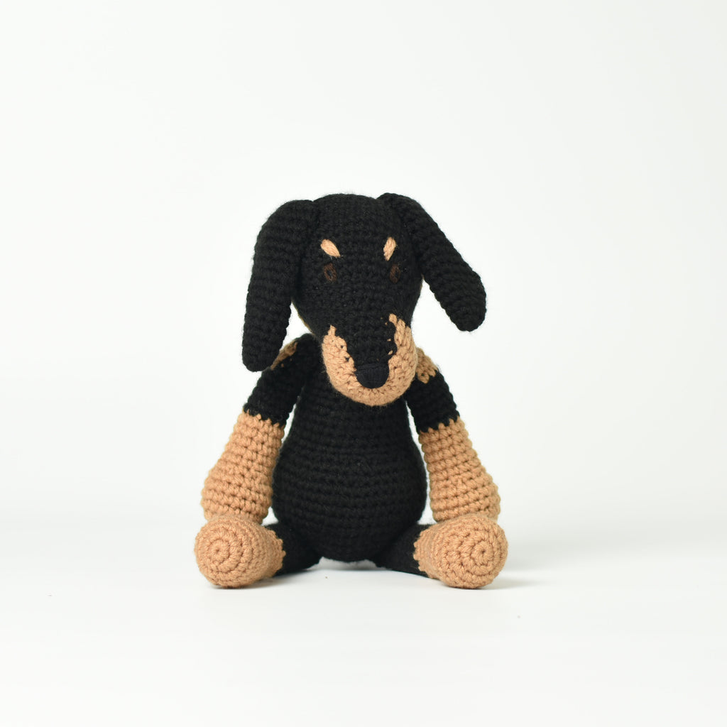 Doberman Finished Crochet Toy - Great Dane Amigurumi Toy - Doberman Lo