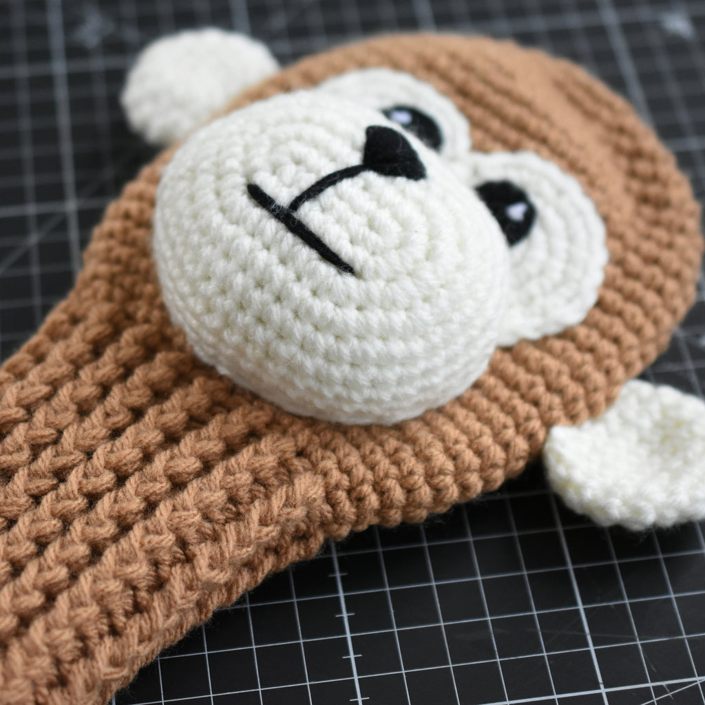 Monkey Golf Club Head Cover - Monkey Head Cover Crochet Handmade - Monkey Golf Headcover Amigurumi - Animals Golf Club Head Cover