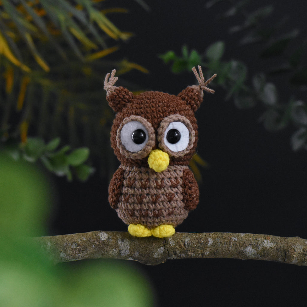 Little Owl Crochet Toy - Cute Owl Stuffed Amigurumi Gift - Owl Lover Gift Idea
