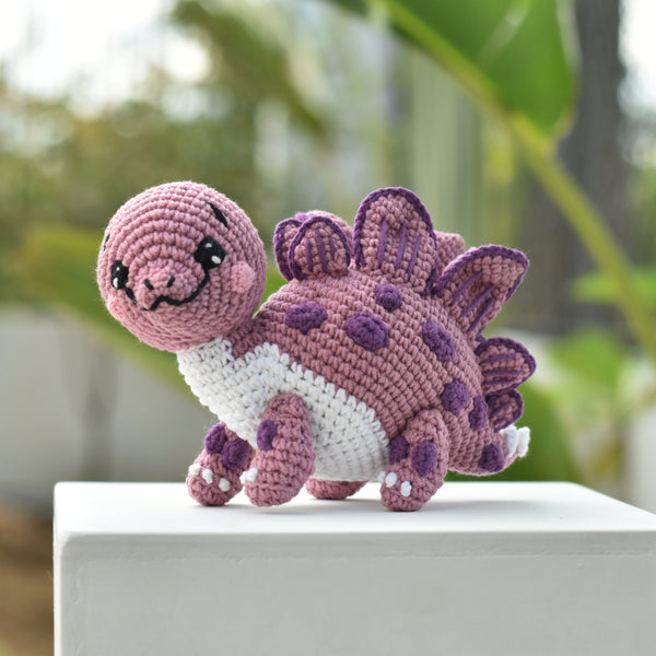 Stegosaurus Amigurumi Toy - Dinosaur Stuffed Crochet Gift - Dinosaur Amigurumi Plush Toy- Best Dinosaur Gift