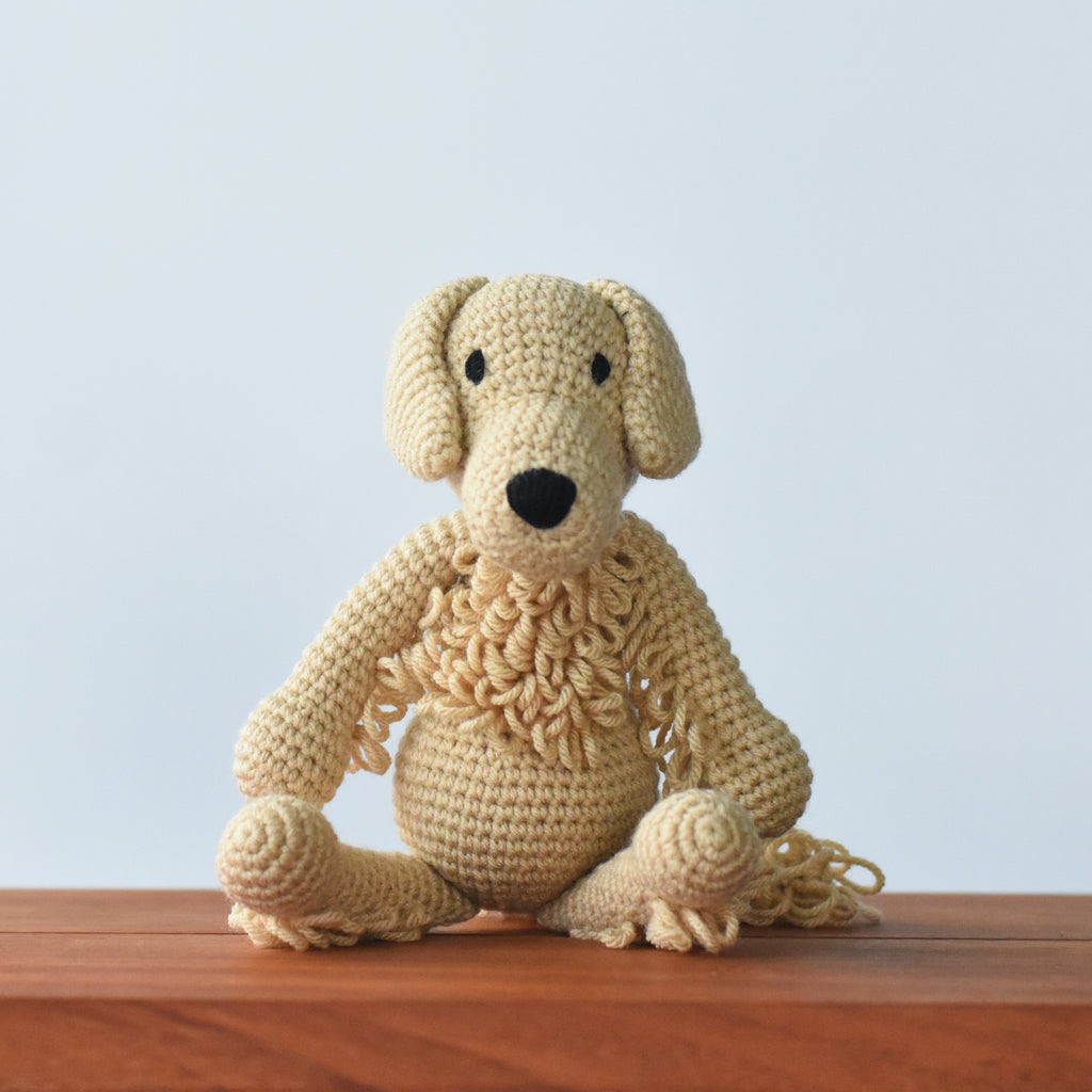 Crochet Golden Retriever Dog Amigurumi Stuffed Dog Crochet Animal Newborn Gift