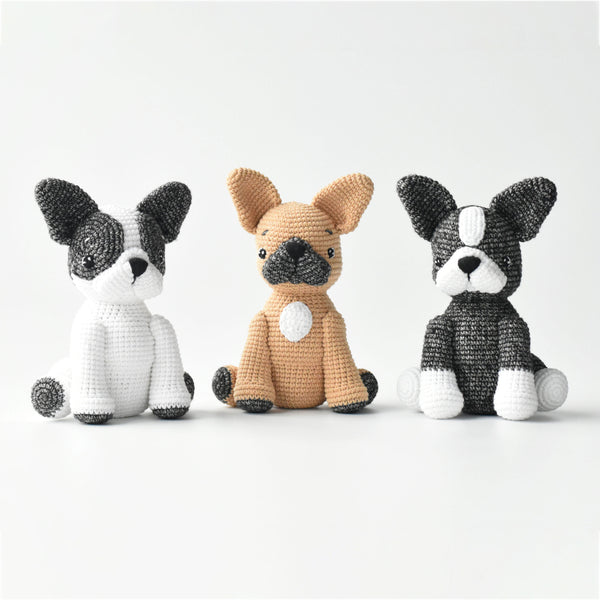 Handmade Crochet French Bulldog Amigurumi Stuffed Toy