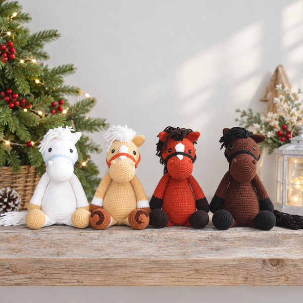 Crochet Horse Animals - Amigurumi Horse Stuffed Plush Toy - Amigurumi Pony Toys - Crochet Horse Toy - Personalized Horse Gift