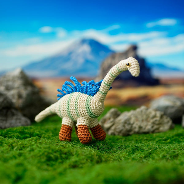 Miniature crochet Agustinia Dinosaur, Amigurumi Agustinia, Mini Dino, Dinosaur Decor, Handmade Dinosaur Toy, Finished Plush Toy