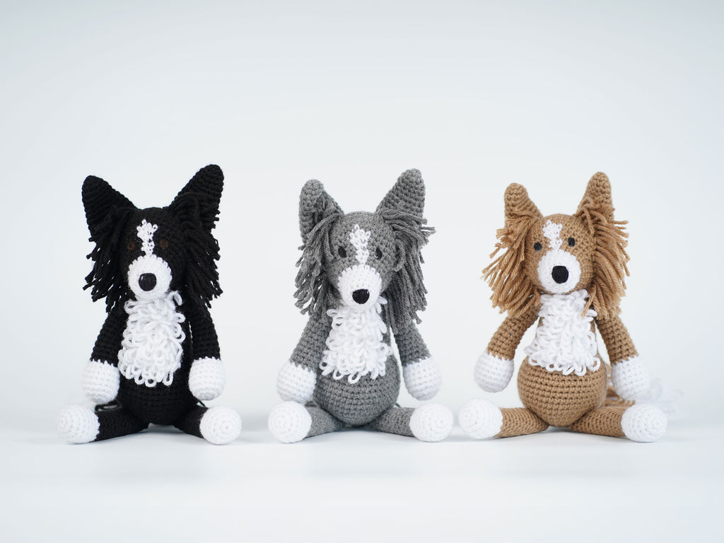 Border Collie Finished Crochet Toy - SheepDog Amigurumi Stuffed Plush Toy -Border Collie Dog Lovers Gift