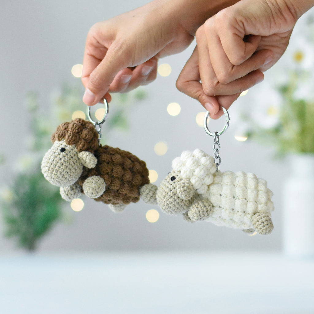 Crochet Sheep Keychain - Lamb Amigurumi Keychain - Handmade Sheep Crochet Keychain Gift - Sheep Keychain Bag Accessories