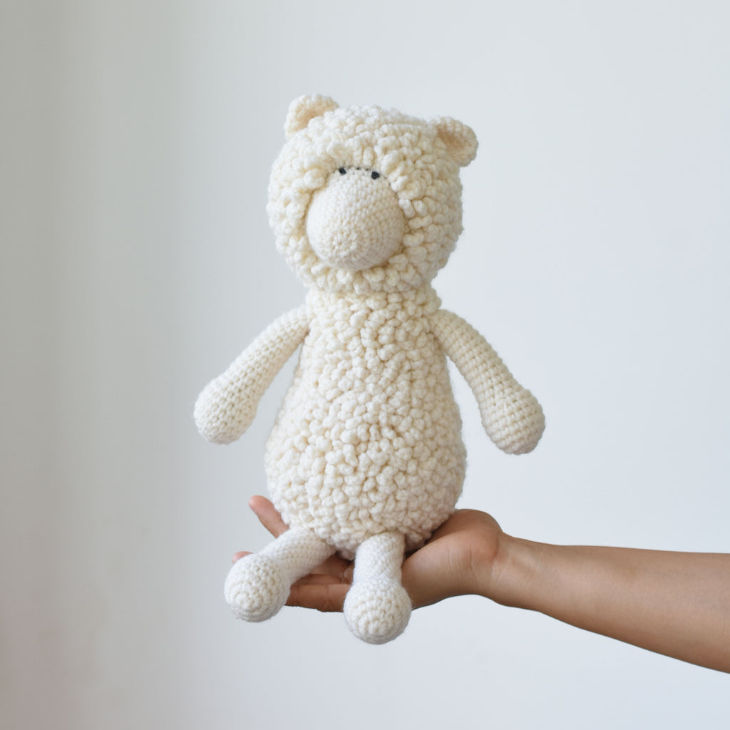 Adorable White Sheep Crochet Handmade Stuffed Amigurumi - Best Gift for Baby Shower
