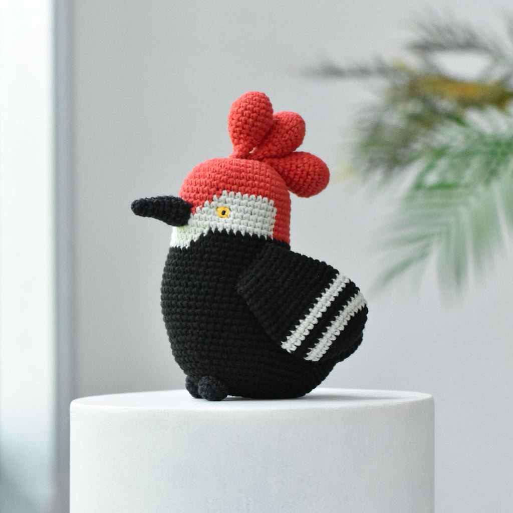 Woodpecker Crochet Toy - Woodpecker Handmade Decoration Gift - Crocheted Bird Gift - Free Custom Color