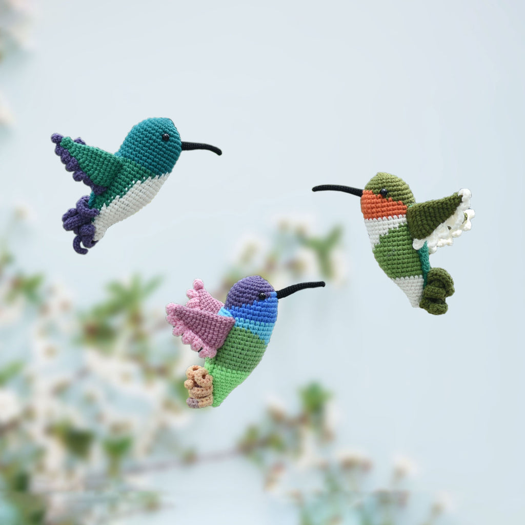 Finished Hummingbird Crochet - Hummingbird Amigurumi Toy - Decoration Hummingbirds - Custom Hummingbird