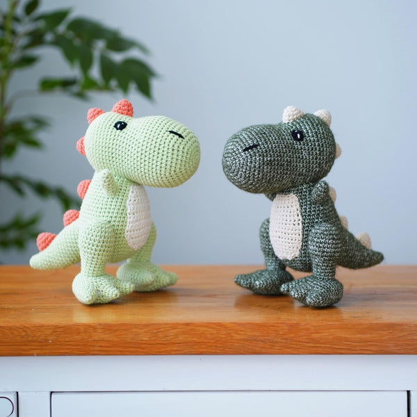 T-REX Dinosaur Crochet Animal - Dinosaur Handmade Amigurumi Stuffed - Kids Plush Toy