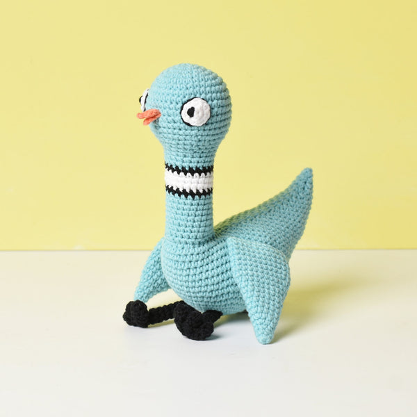 Crochet Pigeon Gift for Bird Lovers, Handmade Pale Blue Amigurumi