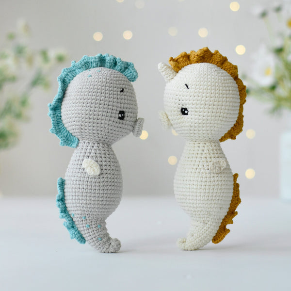 Crochet Seahorse Plush, Seahorse Amigurumi Gift, Handmade Amigurumi Ocean Animal