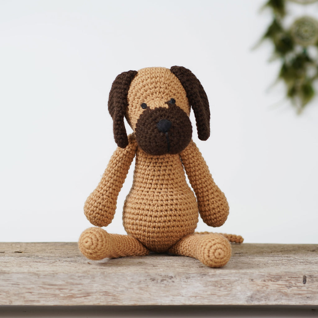 Crochet Great Dane Plush, 13.5-Inch Handmade Amigurumi Dog