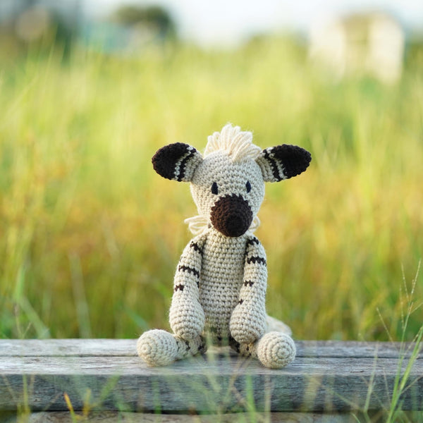 Crochet Hyena Plush, Handmade Safari Amigurumi for Wildlife Lovers