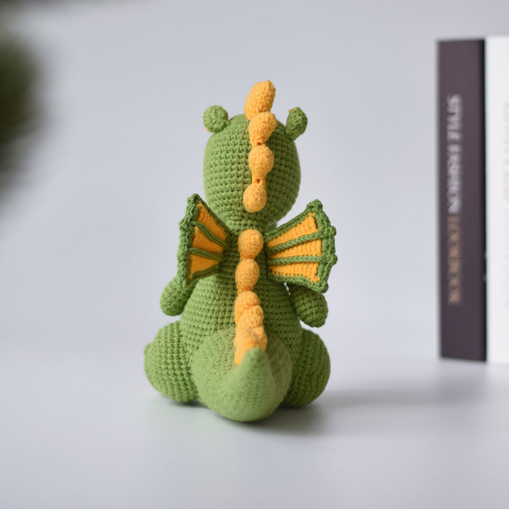Drake Dragon Amigurumi Stuffed Toy - Green Dragon Crochet Handmade- Gi