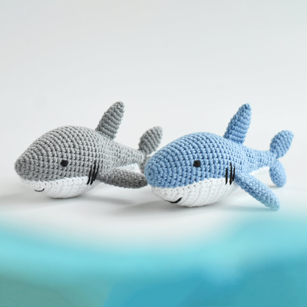 SHARK Crochet Sea Animal - Shark Amigurumi Stuffed Gift - Gift for Kid | Free Custom Color