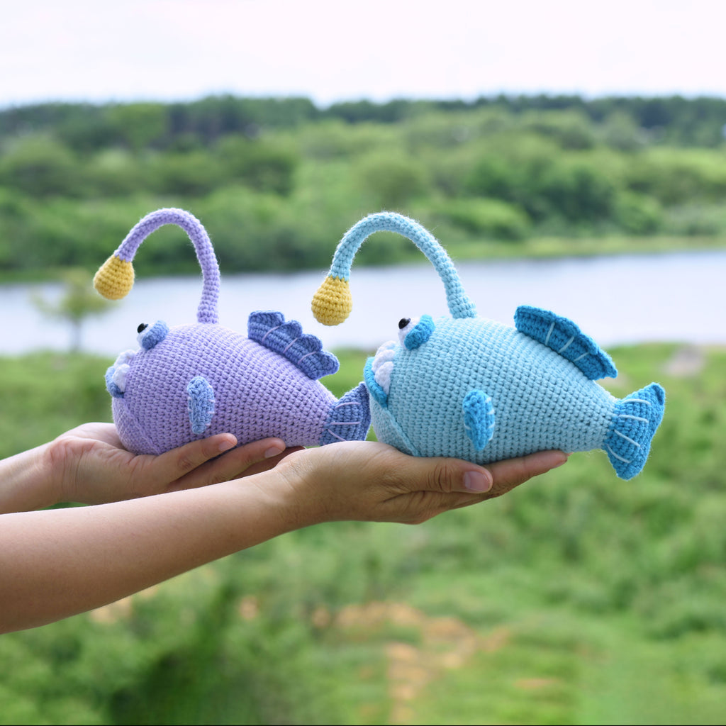 Amigurumi Crochet Angler Fish, Sea Creature, crochet toy, Stuffed Fish Toy