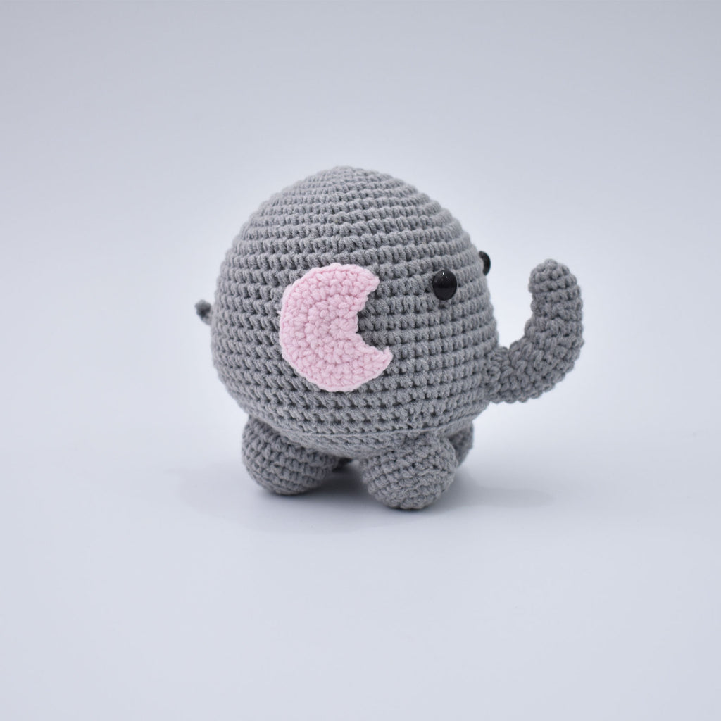 Baby Elephant Handmade Amigurumi Stuffed Toy Knitting Crochet Doll High-Quality - SaiGonDoll