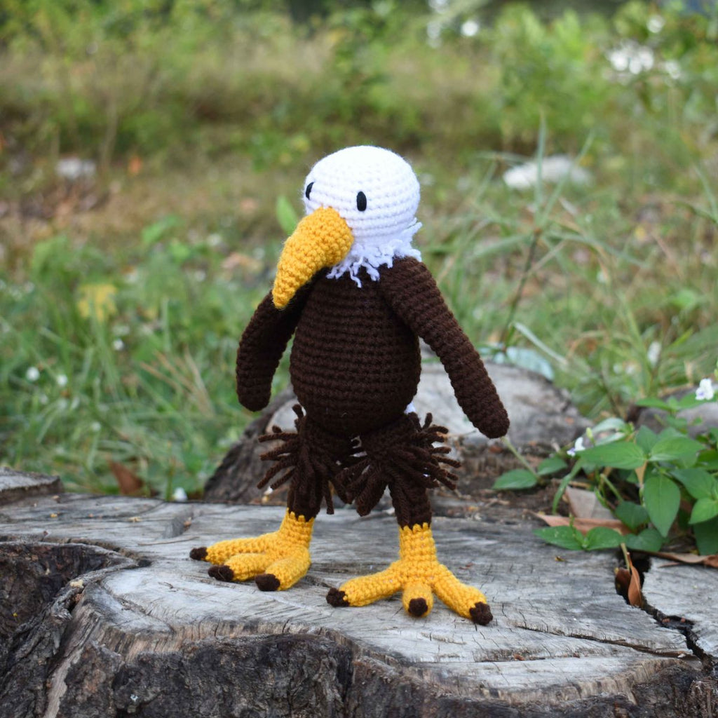 Bald Eagle Crochet Bird Animal, Stuffed Toy, Baby Shower & First Birthday Gift - SaiGonDoll