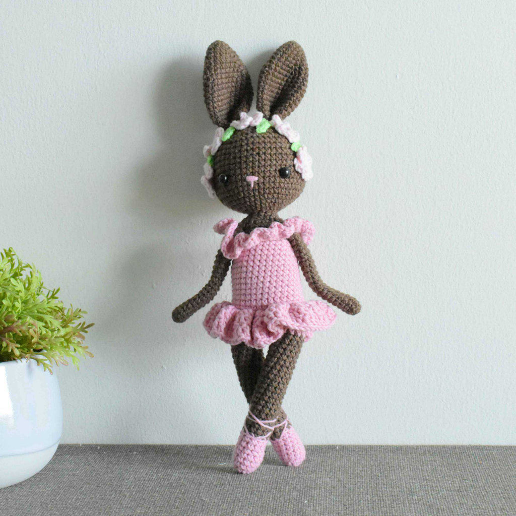 Crochet kit Amigurumi Ballerina Bunny DIY Stuffed Animal Toy Kit Crochet  Gift