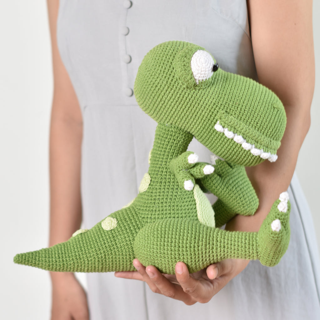 Big T- Rex Dinosaur, Baby Shower Gift, Soft Animal Toy, Amigurumi Dinosaur Toy - SaiGonDoll