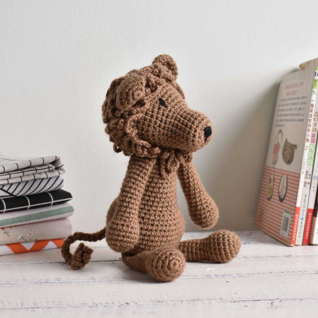 Brown Lion, Crochet Animal, Stuffed Lion, Plush Toy,Baby Shower & 1st Birth Gift - SaiGonDoll