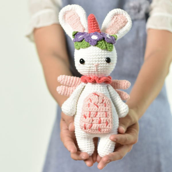 Little Bunicorn, Stuff Bunny Unicorn, Crochet Bunicorn Toy, Handmade Gift