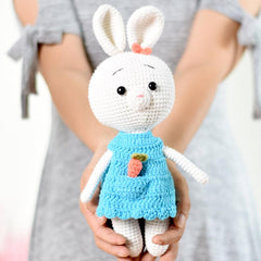 Bunny With Carrot Crochet Handmade Stuffed Bunny - Best Gift For Girl - SaiGonDoll