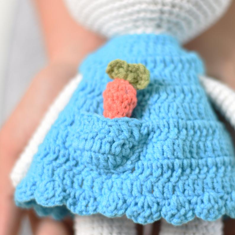 Bunny With Carrot Crochet Handmade Stuffed Bunny - Best Gift For Girl - SaiGonDoll