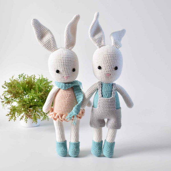 Crochet Bunny Amigurumi Rabbit Plush Toy Hand Crochet Stuffed Toy Doll Gift - SaiGonDoll