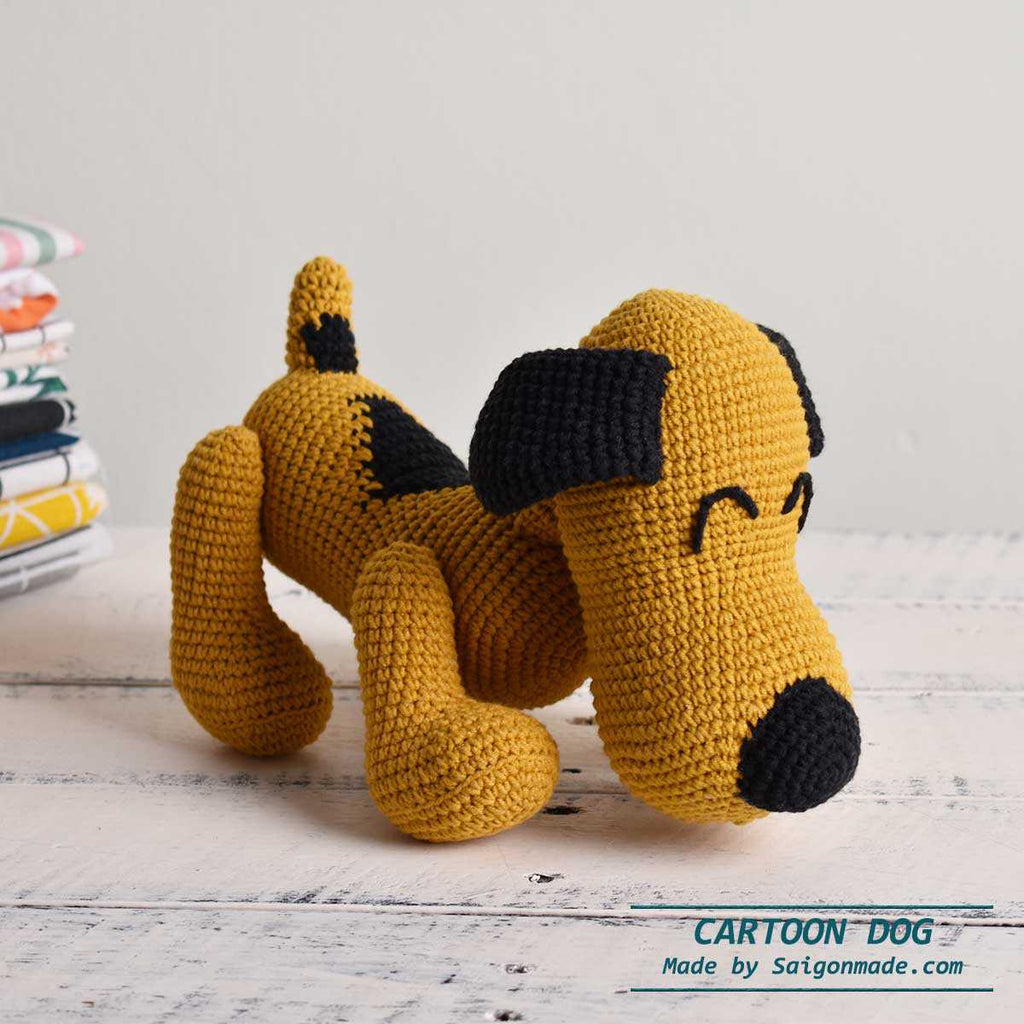 Amigurumi Dog, Lovely Cartoon Dog, Crochet Dog, Plush Stuffed Toy, Handmade Gift - SaiGonDoll