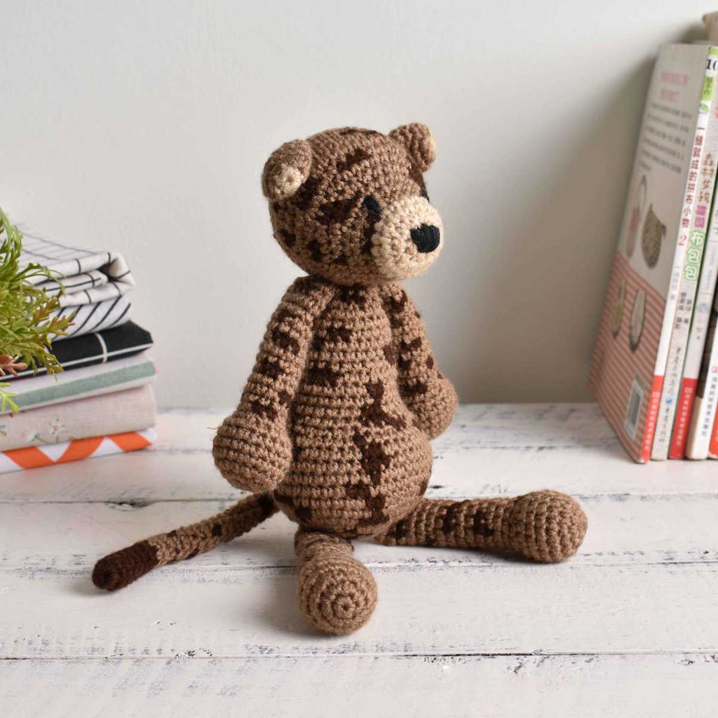 Cheetah Crochet Wild Animal, Stuffed Cheetah, Hand Made Plush Toy High Quality - SaiGonDoll