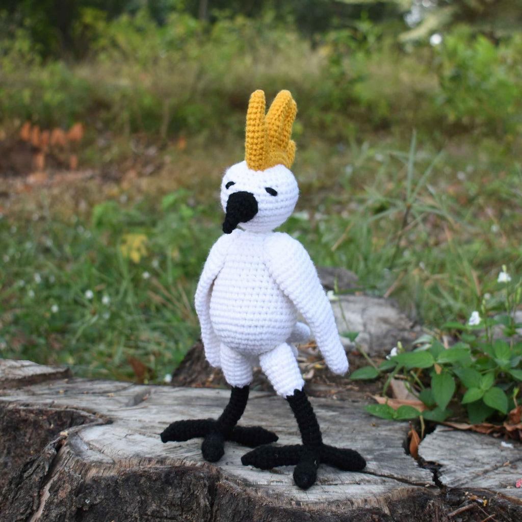 Cockatoo Crochet Bird Animal, Stuffed Toy, Baby Shower & First Birthday Gift - SaiGonDoll