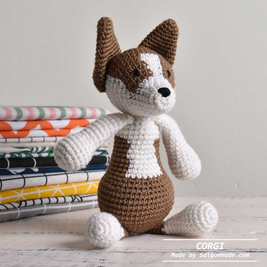Corgi Dog - Amigurumi Dog - Handmade Stuffed Plush Toy Dog Animal Crochet Gift - SaiGonDoll
