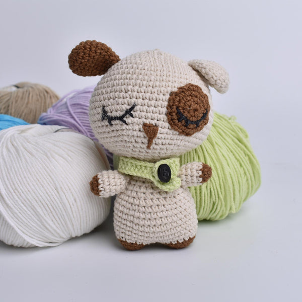 Tubby Dog Puppy Crochet Animal Handmade Amigurumi Stuffed Toy Doll - SaiGonDoll