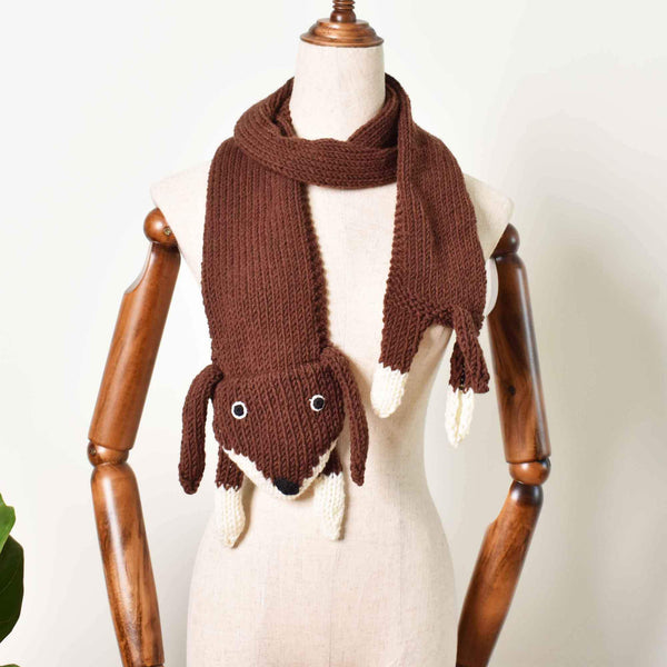 Knitted Dog Scarf, Fun Animal Scarf, Hand Knit Scarf, Knit Accessories Gift Idea - Saigonmade