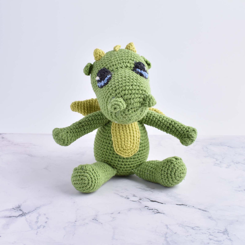 Cute Dragon Kid Plush Toy Handmade Crochet Stuffed Animal Amigurumi High Quality - SaiGonDoll