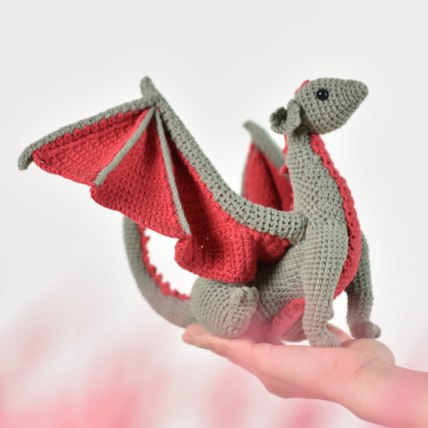 Dragon Stuffed Animal, Stuffed Dragon, Crochet Toy, Crochet Dragon Handmade Gift - SaiGonDoll