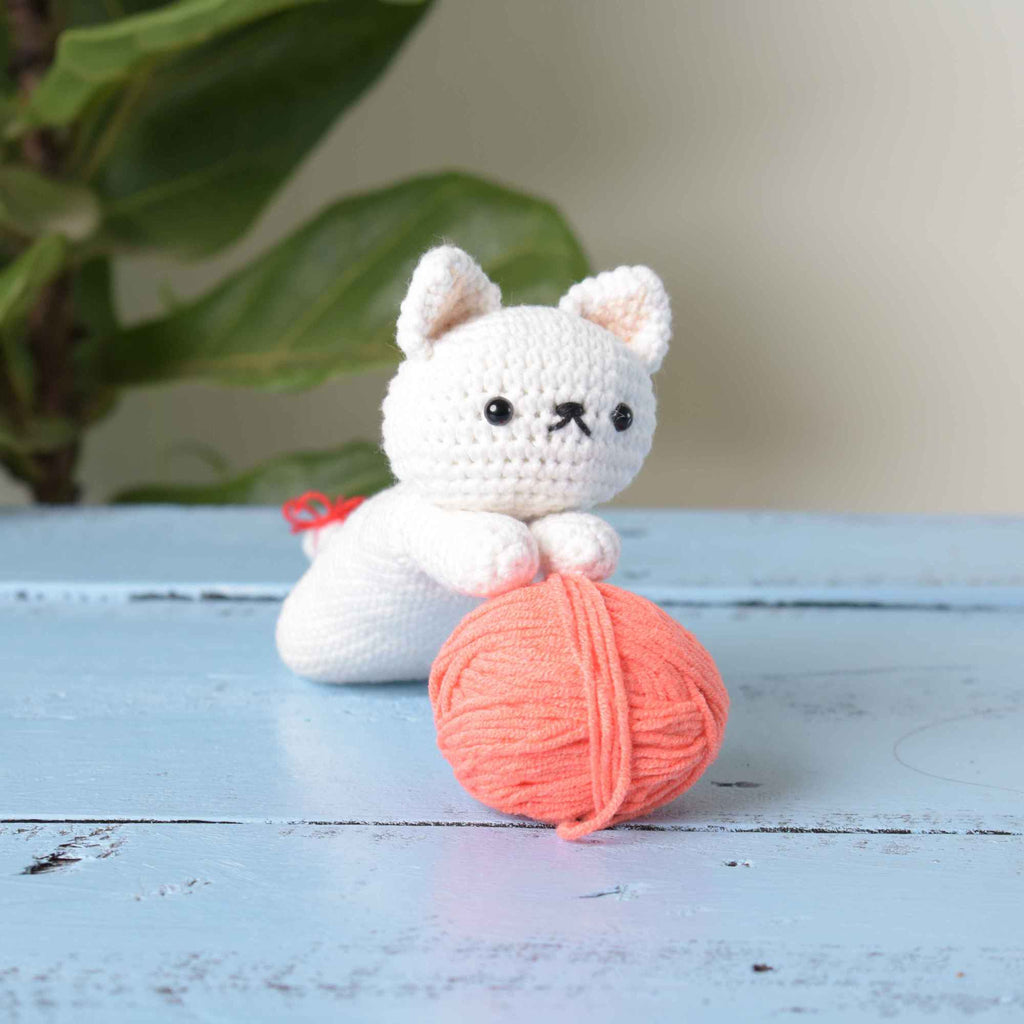Crochet Drooping Cat  Amigurumi Cat Handmade Crochet Stuffed Cat Toy Doll Gift - SaiGonDoll