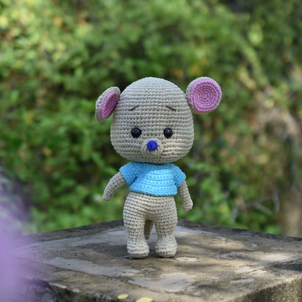 Amigurumi Roo, Little Mouse Crochet, Winnie The Pooh Gift, Handmade Gift, Plush Toy for Kid