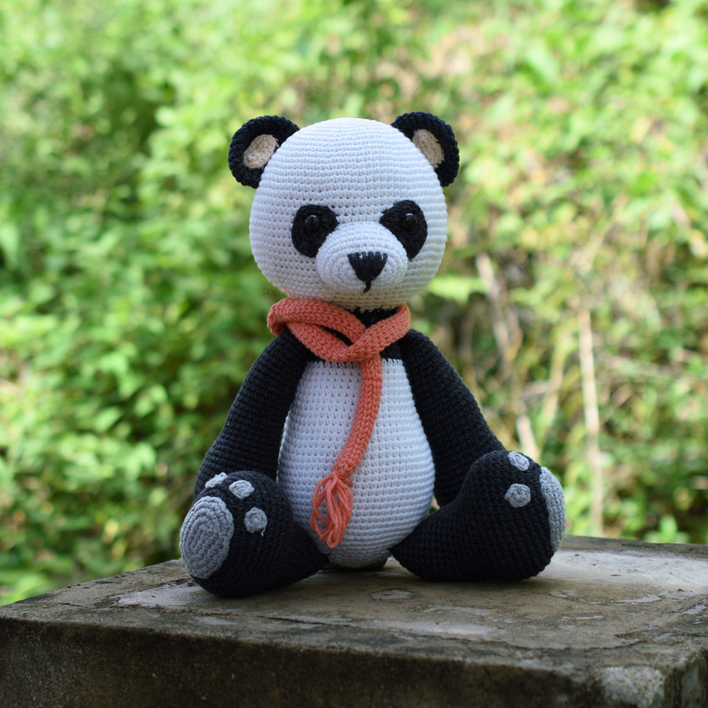 Panda Bear Crochet Amigurumi, Stuffed Cute Animal Plush Toy Kid Gift
