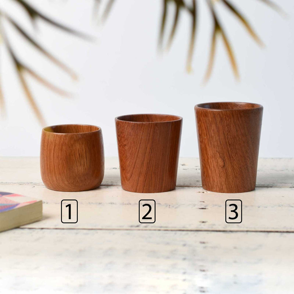 Wooden Tea Cups - Wooden Cups Gift - Nature Wood with our Handcrafted