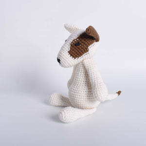 English Bull Terrier Amigurumi Animal Crochet Stuffed Kid Plush Toy Hi