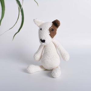 English Bull Terrier Amigurumi Animal Crochet Stuffed Kid Plush Toy Hi