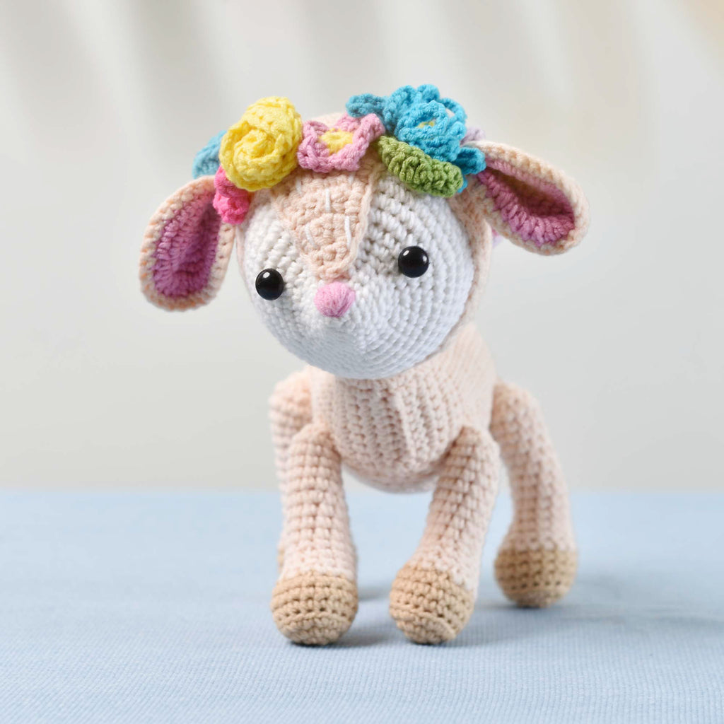 Stuffed Fawn Crochet, Handmade Fawn Plush Toy Baby Shower Gift, Deer Crocchet - SaiGonDoll